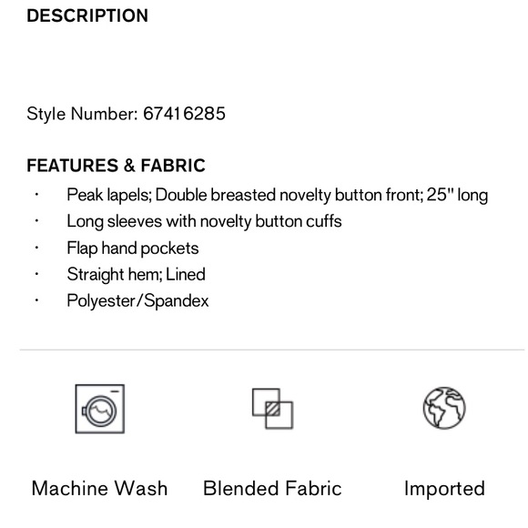 Express Editor Peak Lapel Double Breasted Blazer - Picture 6 of 6